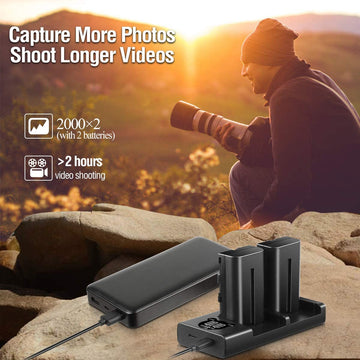 ENEGON NP-F550 Camera Battery (2-Pack,2900mAh) and Rapid Dual Slot Charger  manual- ENEGON